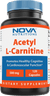 Nova Nutritions Acetyl L-Carnitine 500mg Capsules - Helps Maintain Healthy Brain Function, 120 Count - Nova Nutritions