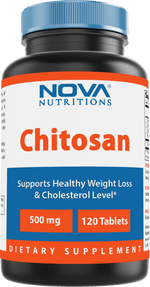 Nova Nutritions Chitosan 500 mg Tablet - Promotes Healthy Weight Management & Healthy Cholesterol Levels, 120 Count - Nova Nutritions
