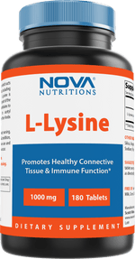 Nova Nutritions L-Lysine 1000 mg - 180 Tablets - Nova Nutritions