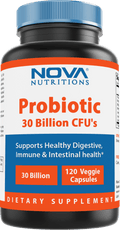 Nova Nutritions Probiotic 30 Billion SHELF STABLE 120 Veggie Capsules