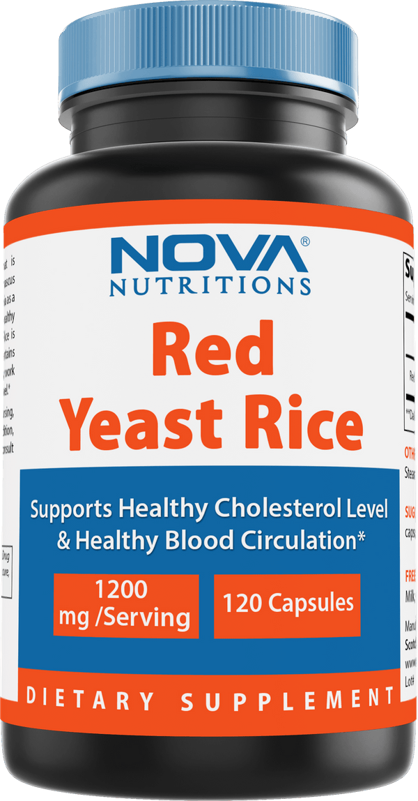 Nova Nutritions Red Yeast Rice 1200 mg. for Cholesterol Support Capsules 120 ct - Nova Nutritions