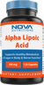 Nova Nutritions Alpha Lipoic Acid ALA 200 mg (Non-GMO) for Healthy Blood Sugar Support & Antioxidant Support, 120 Capsules - Nova Nutritions
