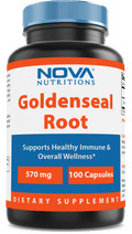 Nova Nutritions Goldenseal Root 570mg (Non-GMO) Capsules, Promotes Healthy Immune & Overall Wellness, 100 Count