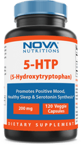 Nova Nutritions 5-HTP 200 mg 120 Veggie Capsules - 5-HTP promotes healthy sleep