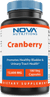 Nova Nutritions Cranberry Urinary Tract Health Dietary Supplement, 12600mg Vegetarian Craberry Pills with Vitamin C & Vitamin E, Helps Cleanse & Protect The Urinary Tract, 180 Count - Nova Nutritions