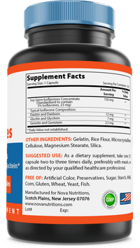 Nova Nutritions Soy Isoflavones 750 mg 120 Capsules - Nova Nutritions