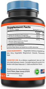Nova Nutritions Horse Chestnut Seed Extract 300 mg (Non-GMO) Tablets Naturally Contains Aescin Which Promotes Healthy Leg Vein & Circulation 180 Count - Nova Nutritions