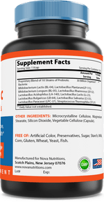 Nova Nutritions Probiotic 30 Billion SHELF STABLE 120 Veggie Capsules - Nova Nutritions
