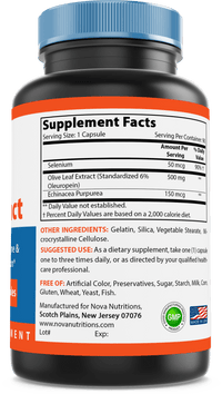 Nova Nutritions Olive Leaf Extract 700 mg 90 Capsules - Nova Nutritions