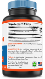 Nova Nutritions Caffeine 200 mg 120 Tablets - uncoated tablet - Nova Nutritions
