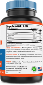 Nova Nutritions Chitosan 500 mg Tablet - Promotes Healthy Weight Management & Healthy Cholesterol Levels, 120 Count - Nova Nutritions