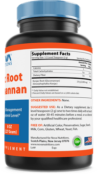 Nova Nutritions Konjac Root Glucomannan 100% Pure Powder - 8 oz - Nova Nutritions