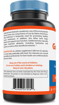 Nova Nutritions Goldenseal Root 570mg (Non-GMO) Capsules, Promotes Healthy Immune & Overall Wellness, 100 Count - Nova Nutritions