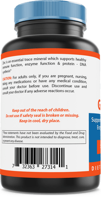 Nova Nutritions Zinc Gluconate 50mg, Supports Healthy Immune Function, 240 Tablets - Nova Nutritions