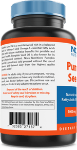 Nova Nutritions Pumpkin Seed Oil 1000 mg 180 Softgels - Nova Nutritions