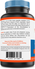 Nova Nutritions Vitamin B6 25 mg - Supports Healthy Nervous System, Metabolism & Cell Health - 250 Tablets - Nova Nutritions