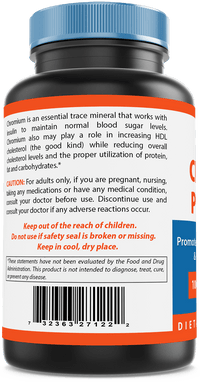 Nova Nutritions Chromium Picolinate 1000mcg 120 Tablets - Chromium promotes healthy glucose metabolism - Nova Nutritions