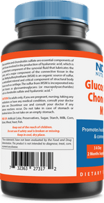 Nova Nutritions Triple Strength Glucosamine Chondroitin MSM 2600mg/Serving Capsules, Supports Healthy Joint, Cartilage and Connective Tissue - Promotes Joint Comfort & Flexibility 180 Count - Nova Nutritions
