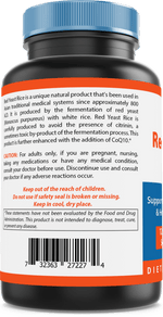 Nova Nutritions Red Yeast Rice 1200 mg. - COQ10 60 mg (Citrinin Free) for Cholesterol Support Capsules 120 ct - Nova Nutritions