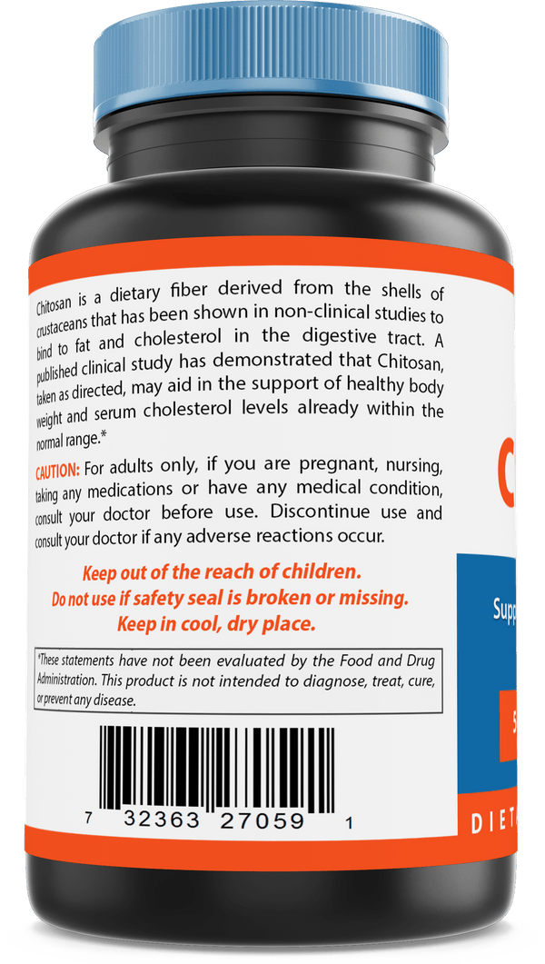 Nova Nutritions Chitosan 500 mg Tablet - Promotes Healthy Weight Management & Healthy Cholesterol Levels, 120 Count - Nova Nutritions