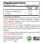 Nova Nutritions L-Arginine L-Citrulline 1000mg - Promotes Muscle Relaxation - 120 Tablets - Nova Nutritions
