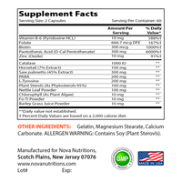Nova Nutritions Anti-Gray Hair Formula 120 Capsules - Nova Nutritions