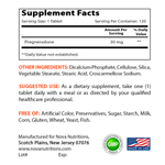 Nova Nutritions Pregnenolone 30 mg 120 Tablets - Nova Nutritions