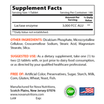 Nova Nutritions Lactase Enzyme 3000 FCC ALU 180 Tablets - Nova Nutritions
